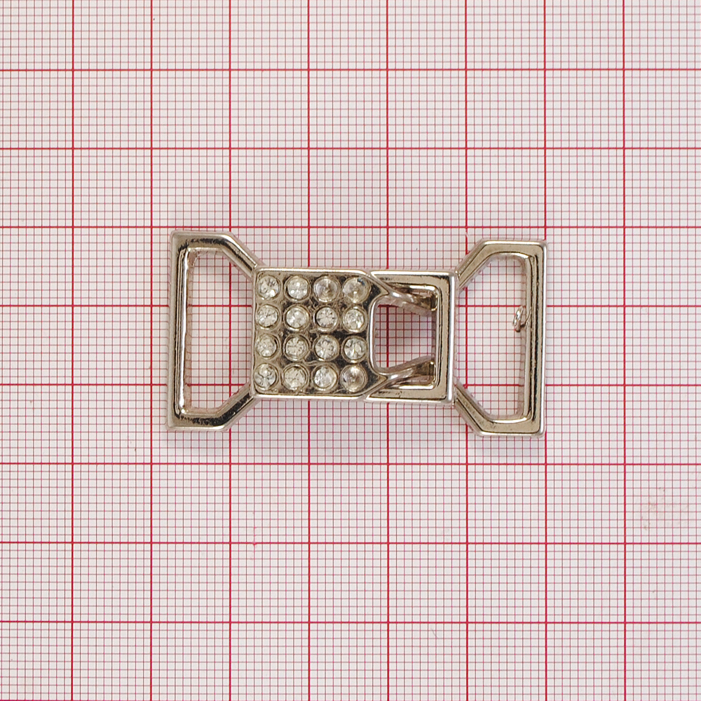 Застежка металл декоративная 4*4 камня / 2*4,5см. Украшения Металл