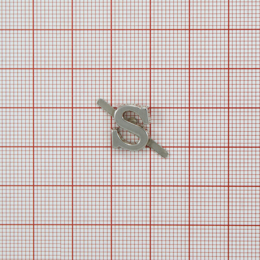 Краб металл S 10*12мм nickel, шт.. Крабы Металл Надписи, Буквы
