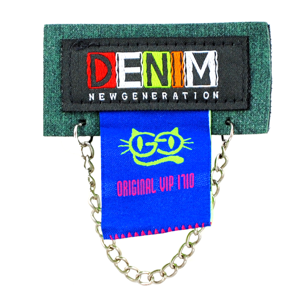 Лейба ткань и кожзам DENIM, 7*3,5см, сер., зел., син., кр., черн., флажок, цепь, шт.. Лейба Ткань