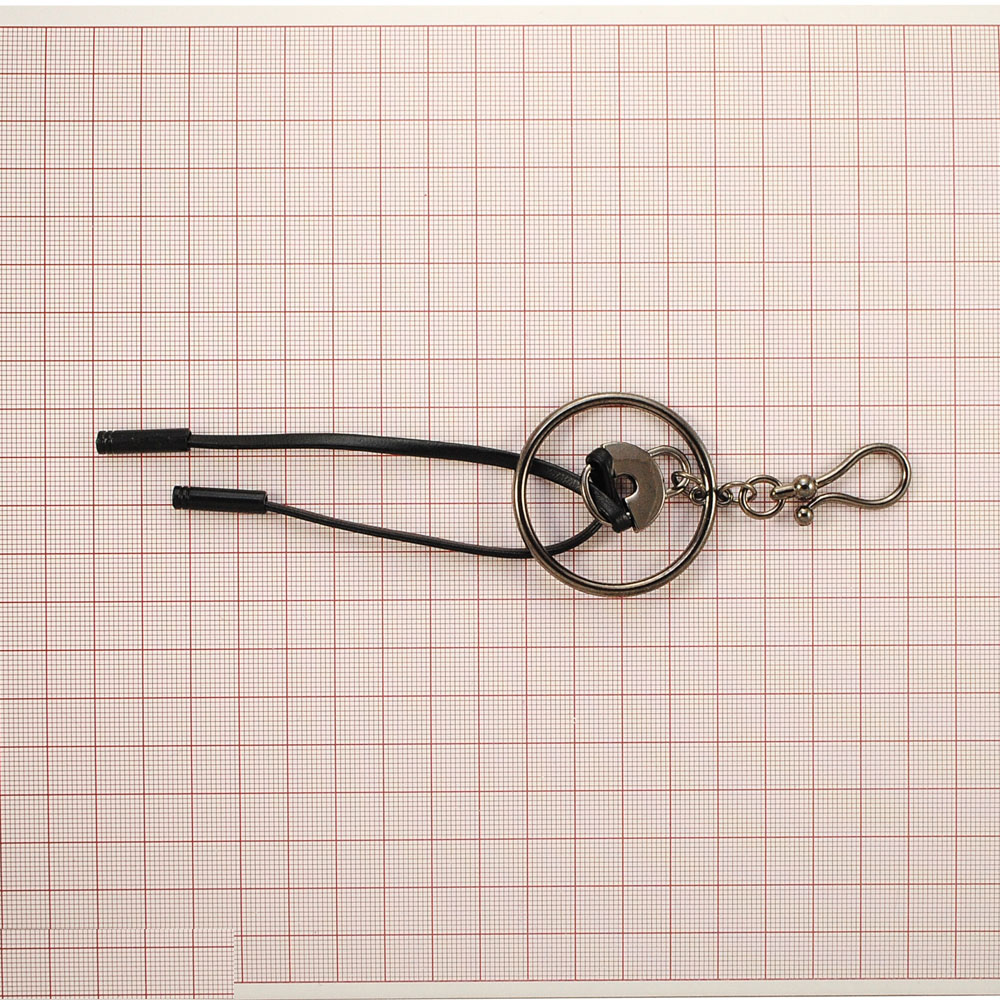 Подвеска металл Замок, 13*3,3см, блек никель и черный, шт.. Подвески