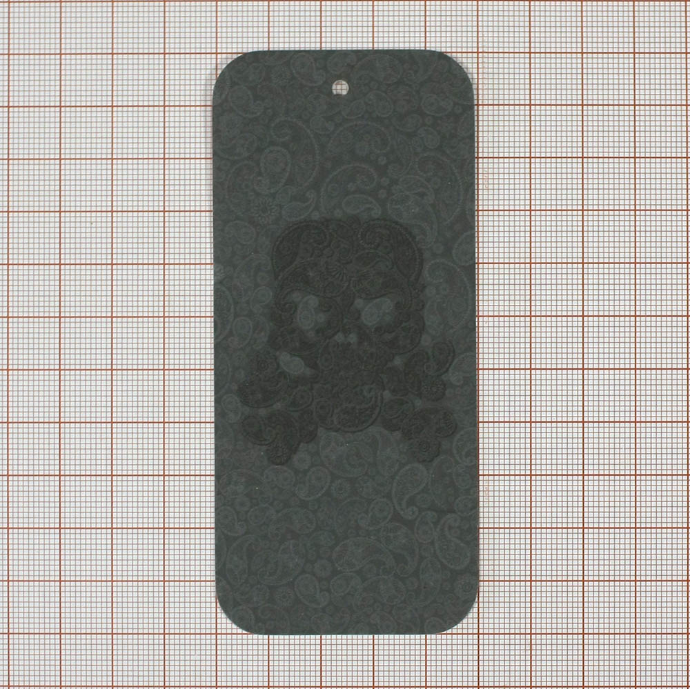 Этикетка бумажная Captain Fashion Череп, черная, УФ 5*11см, шт. Этикетка бумага