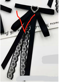 Аппликация тканевая пришивная Бант с сердцем, черный, никель, кружево, шт. Аппликации Пришивные Цветы Банты