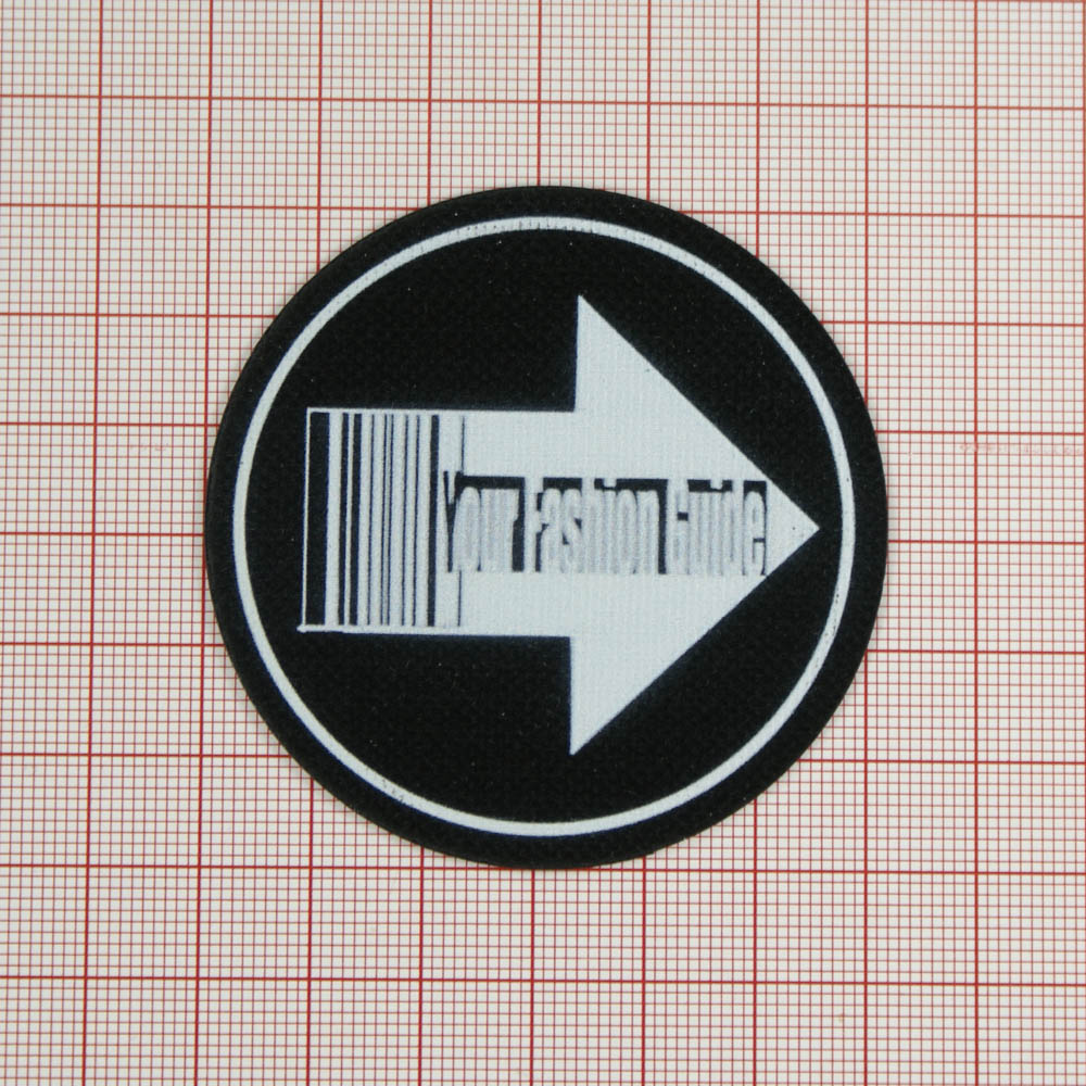 Лейба клеенка блестящая Your Fashion Guide Стрелка круглая 5,7см черно-белый, шт. Лейба Клеенка