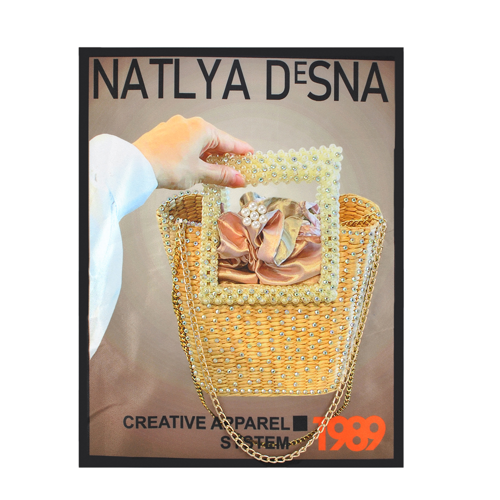 Аппликация пришивная со стразами Natlya Desna, 21*27см, черный, желтый, красный, белый, голубой, коричневый, шт. Аппликации Пришивные Стразы, Бисер, Металл