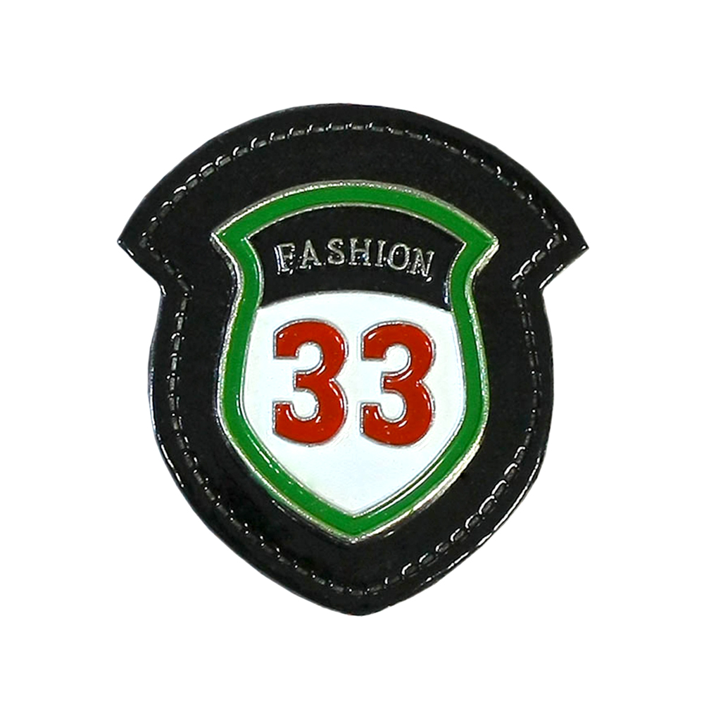 Лейба кожзам A8897 41*43мм 33, эмаль. Лейба Кожзам