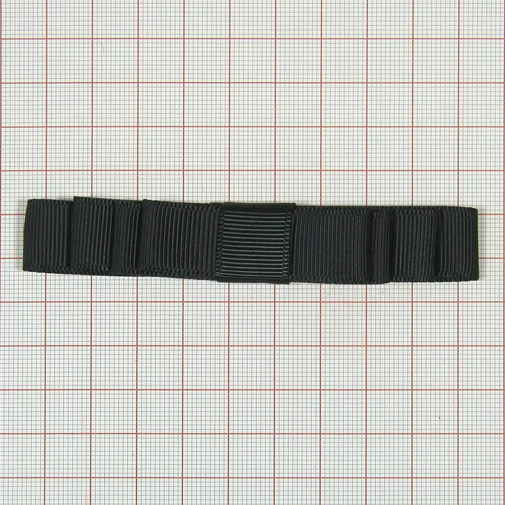 Аппликация декор обувная FF-214 черный бантик Ленточки, шт. Аппликации Пришивные Цветы Банты