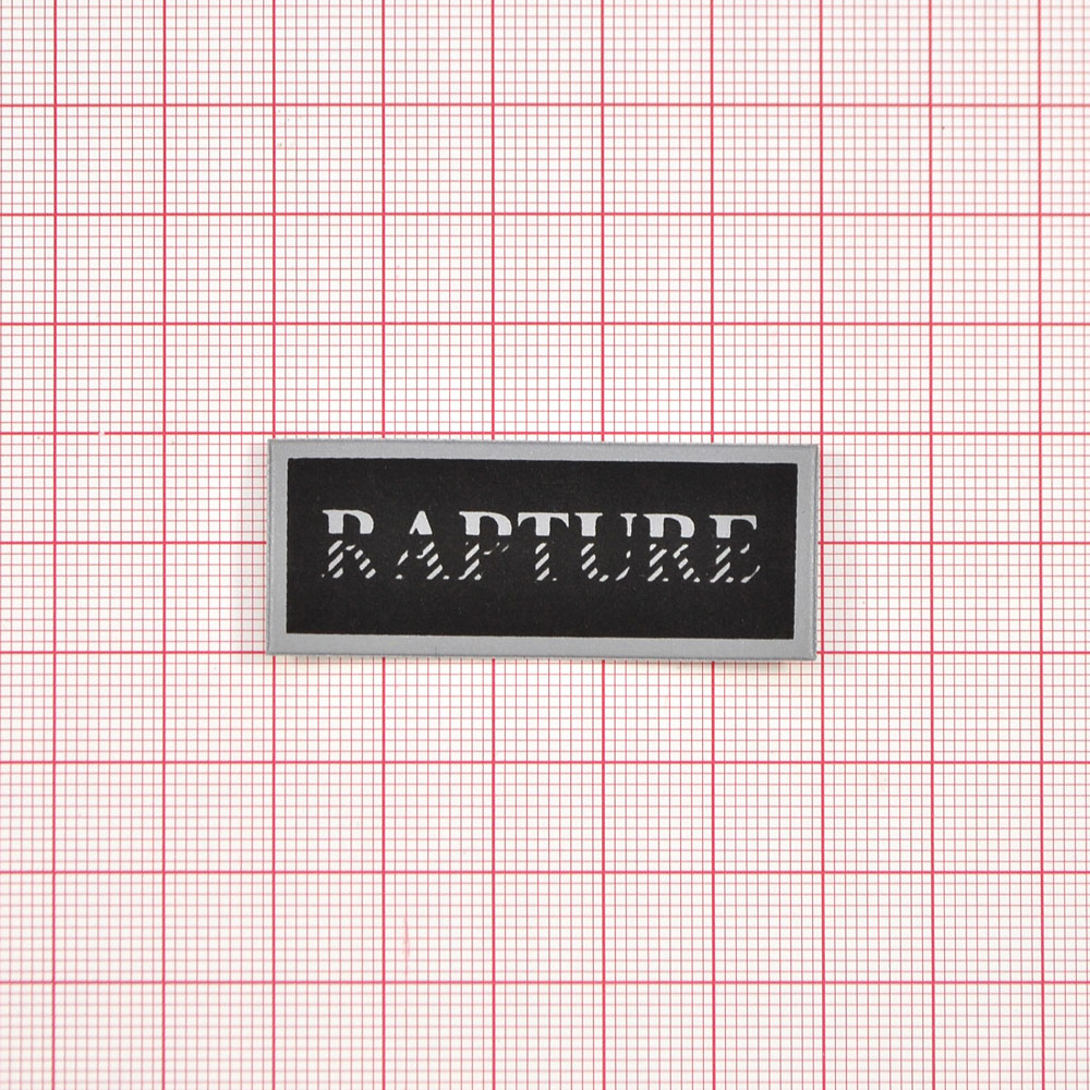 Лейба светоотражающая RAPTURE, 2*5см, черный, серый шт. Лейба Кожзам
