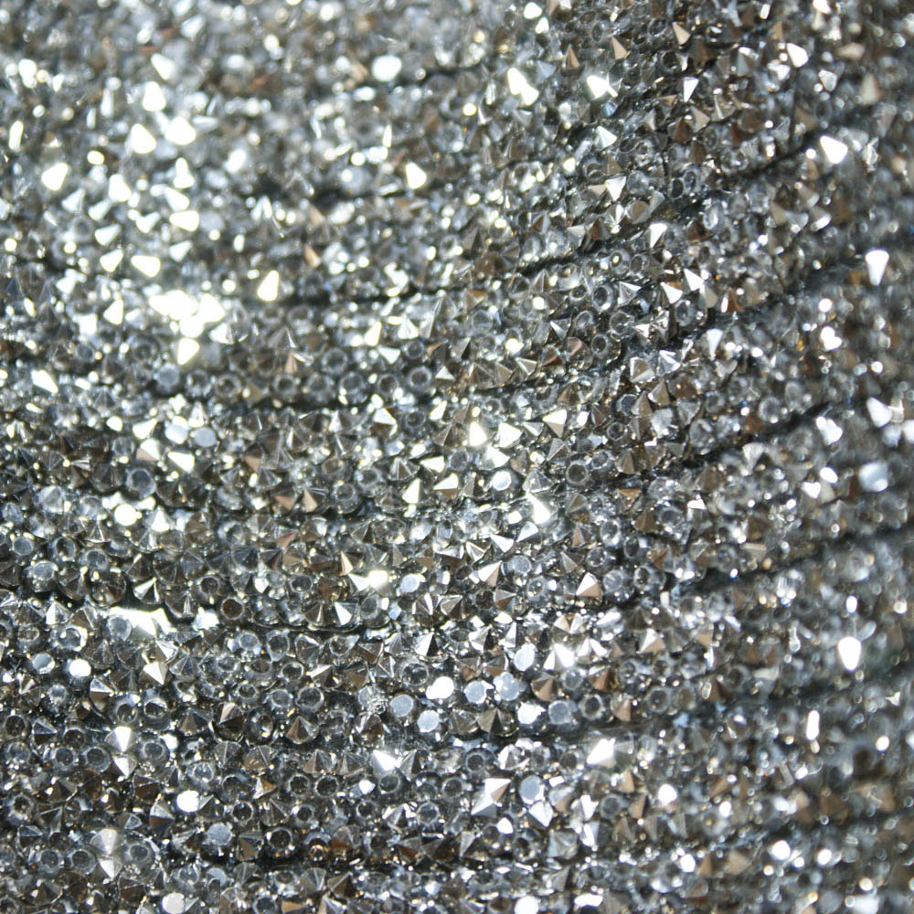 Стразы полотно клеевое №17а Гречка АКРИЛ Bl.diamant серые камни, black, 40*24см, 1лист. Полотна из страз