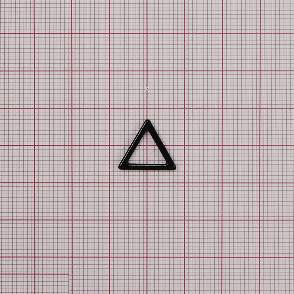 Перетяжка бельевая металл Треугольник 10мм (грань), 8,2*9мм (внутр.), 14*15,7мм (внешн.), черный, 1т.шт, уп. Перетяжка бельевая