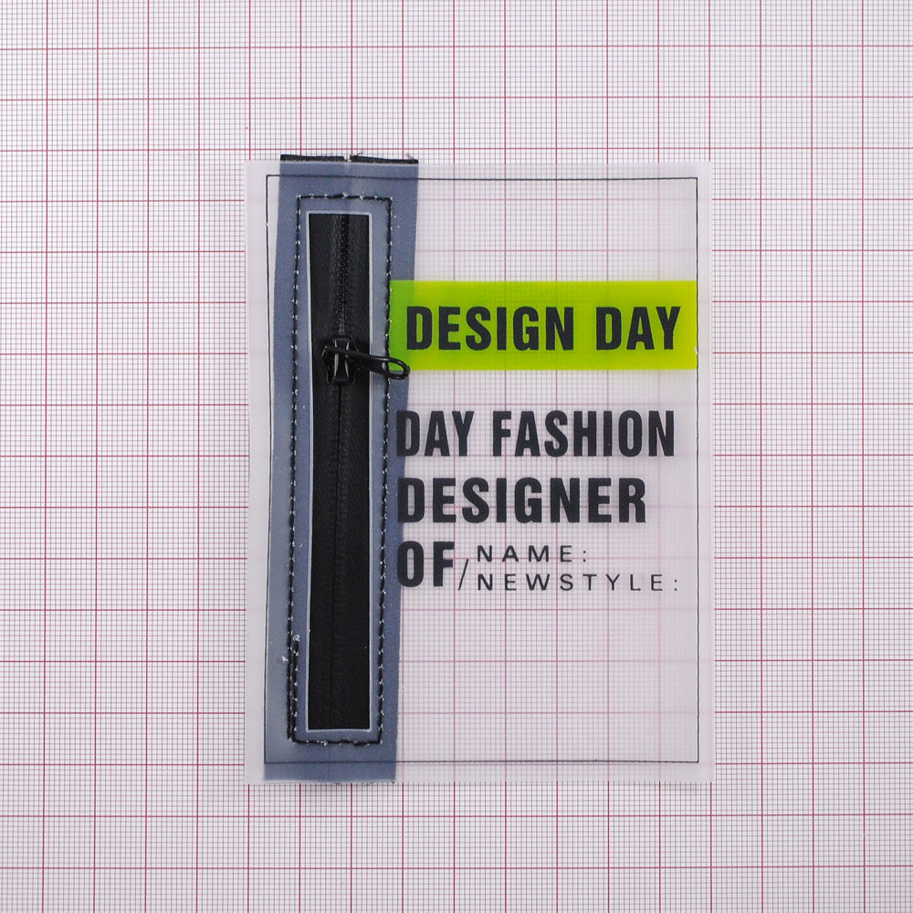 Аппликация пришивная карман DESIGN DAY, 9*12см, черный, прозрачный, зеленый, шт. Аппликации Пришивные Резина, Силикон