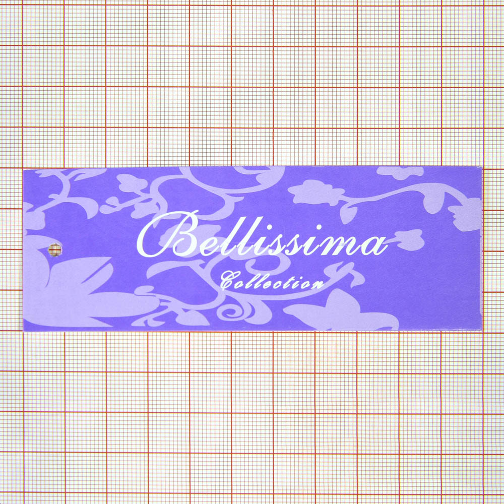 Этикетка бумажная Bellissima / шт сиреневая. Этикетка бумага