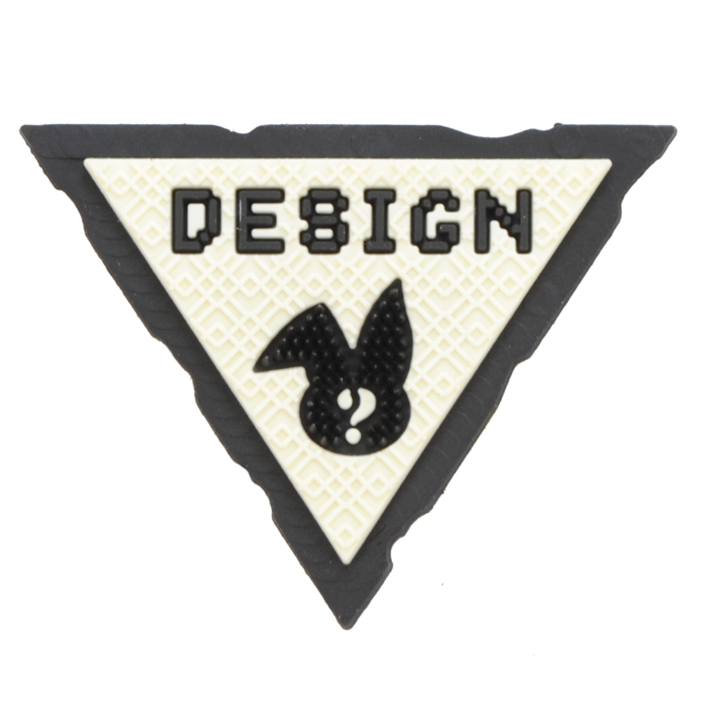 Лейба рез., треугольник Design, черный, кремовый, 5,5*5см, шт. Лейба Резина