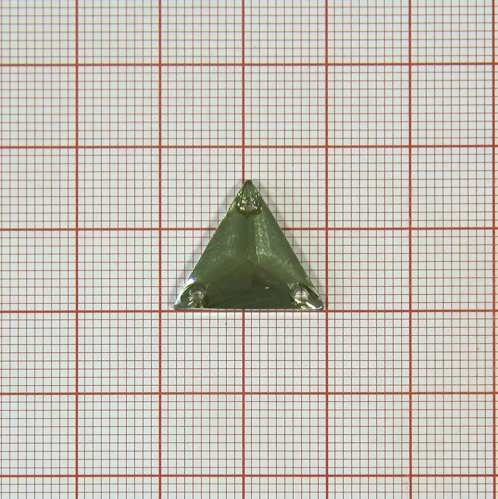 Стразы пришивные треугольник 18мм серый Кристалл, шт. Стразы пришивные