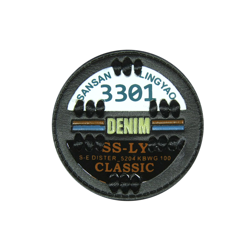 Лейба кожзам A10005 Denim черно-белая, синий . Лейба Кожзам