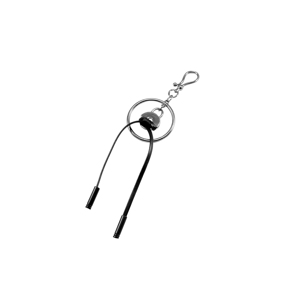 Подвеска металл Замок, 13*3,3см, блек никель и черный, шт.. Подвески