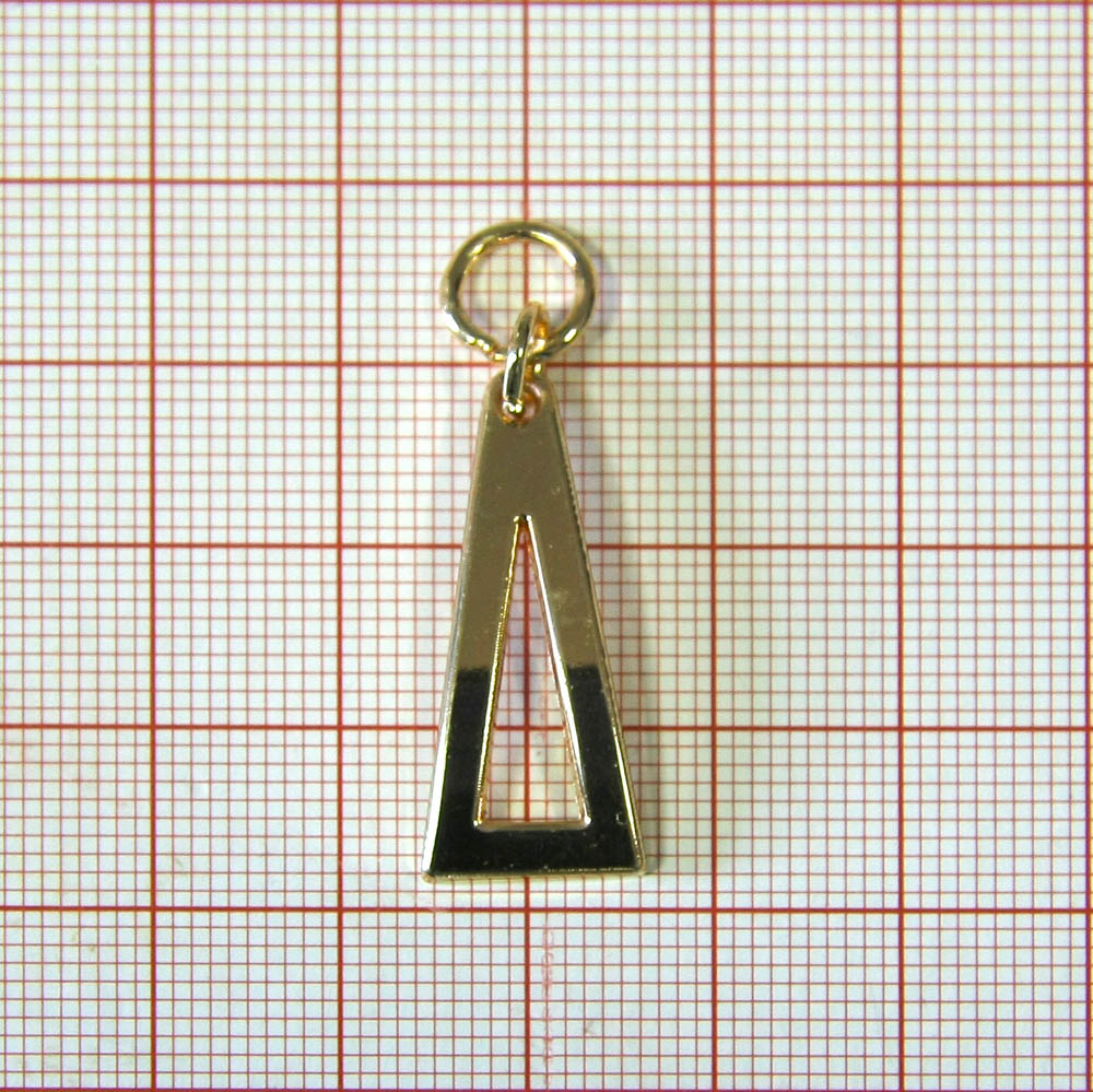 Подвеска металл HX- 018 Треугольник, 35мм GOLD, шт. Подвески