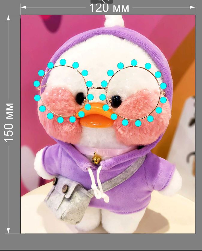 Аппликация композит, Утка в сиреневом, 15*12см, дайвинг, сублимация, лазер, SS16 32591, шт. Аппликация композит