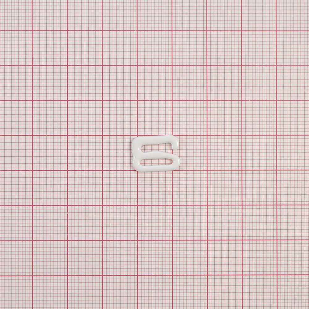 Крючок бельевой металл А910 белый 9,8*5,6мм (внутр.), 9,8*5,6мм (внешн.), 1т.шт, уп. Крючок бельевой