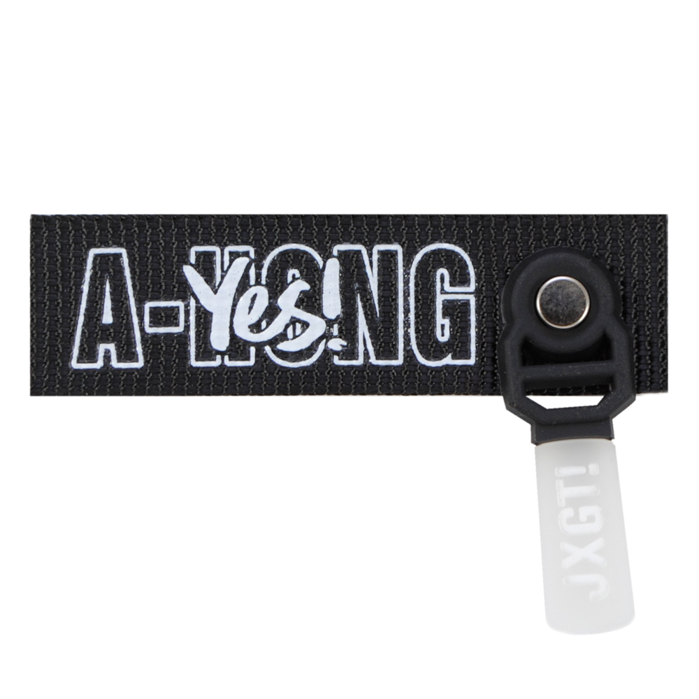 Лейба тк. A-HONG YES, 2*7см, черн., бел., резин.подвеска, шт. Лейба Ткань