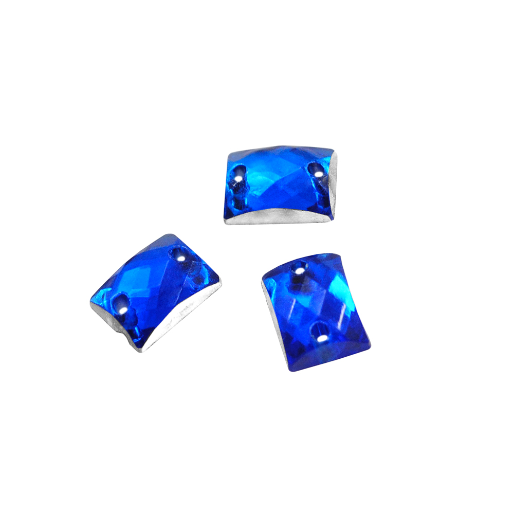 Стразы Д пришивн. прямоуг 6*8мм темн-голубой 9, 1тыс.шт. Стразы пришивные