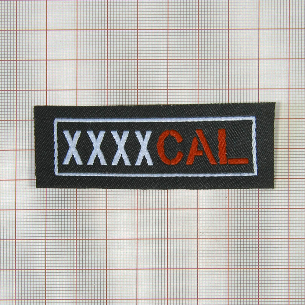 Нашивка XXXXCAL 8*3см, черная. Шеврон Нашивка