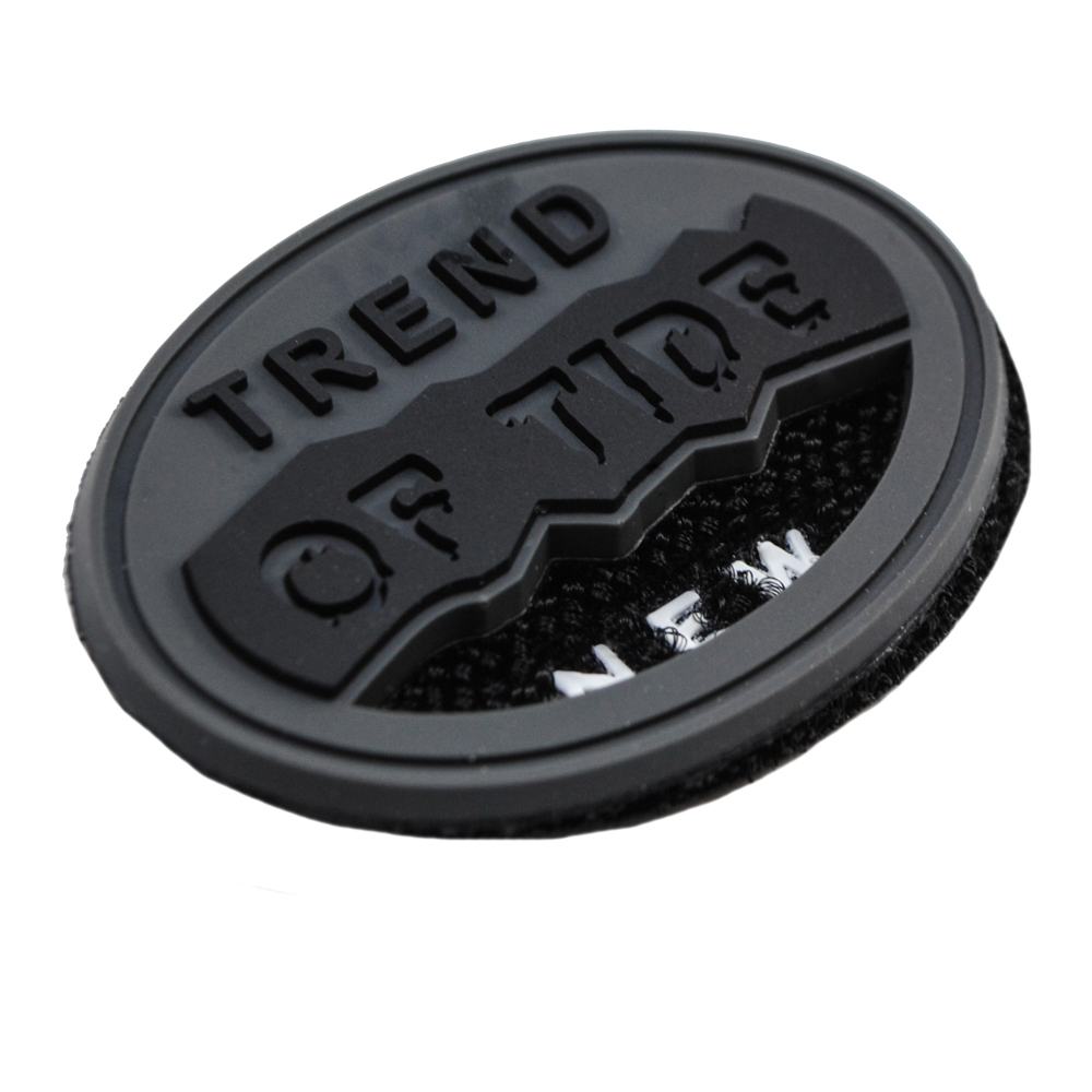 Лейба рез., Trend of tide new, на липучке, черный, серый, 5*3,5см, шт.. Лейба Резина