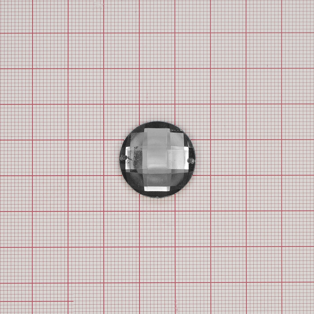 Стразы Д пришивн. круг 22мм серый 6, 1тыс.шт. Стразы пришивные