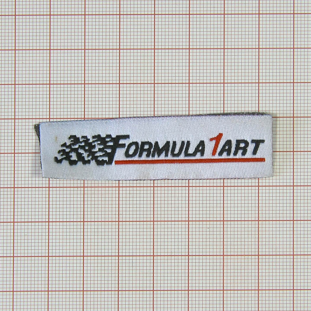 Нашивка Formula 1 ART 7*2см, белая. Шеврон Нашивка