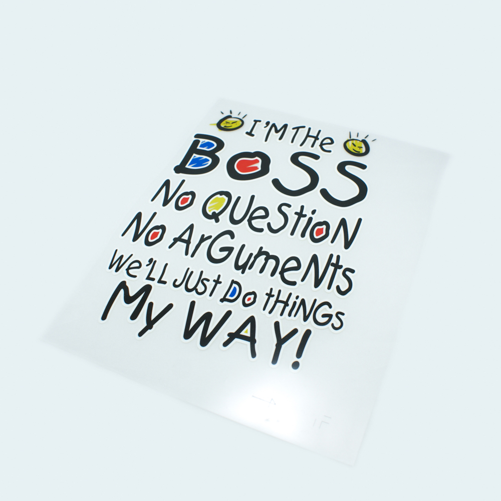 Термоаппликация I'm the BOSS 19,5*14см.. Термопереводки Надписи