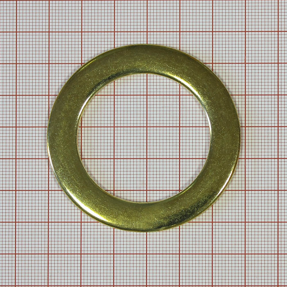 Кольцо металлическое 4см плоское широкое Gold. Кольцо металлическое