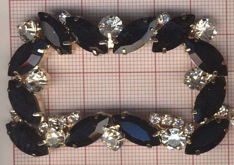 Краб металл 30074 12 коготков GOLD, черные, белые камни /60*40мм. Крабы Металл Геометрия Декор