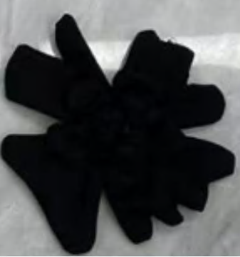 Аппликация пришивной Цветок, 9*9см, черный, шт. Аппликации Пришивные Цветы Банты