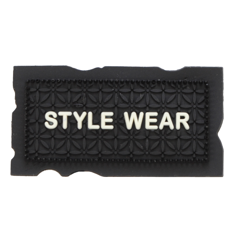 Лейба рез., Style Wear, черный, 5,3*2,7см, шт.. Лейба Резина