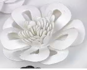 Шеврон кожзам пришивной Цветок с перфорацией, 6,5*6,5см, белый, шт. Нашивка Кожзам