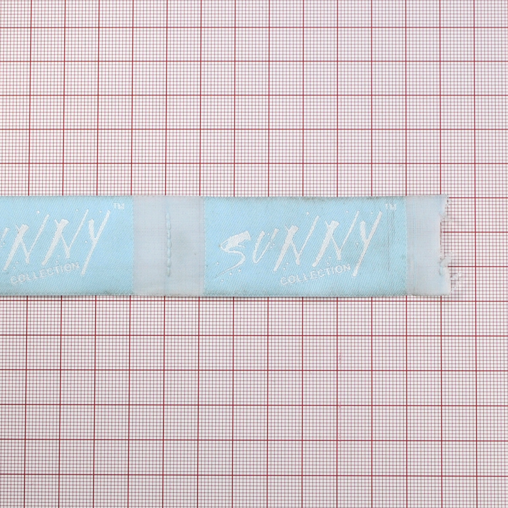 Этикетка тканевая вышитая Sunny. Вышивка / этикетка тканевая