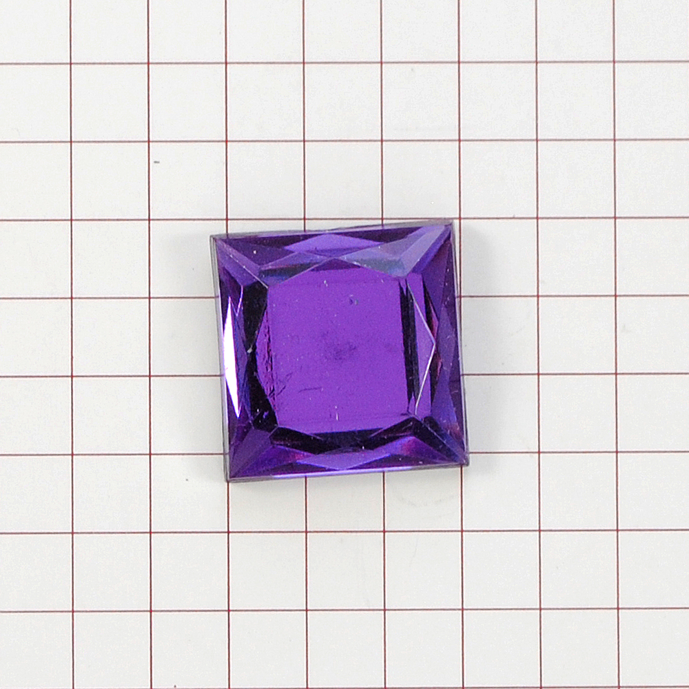 Стразы Д на клей, квадрат 16*16мм темн-сирень 5, 1тыс.шт. Стразы на клей