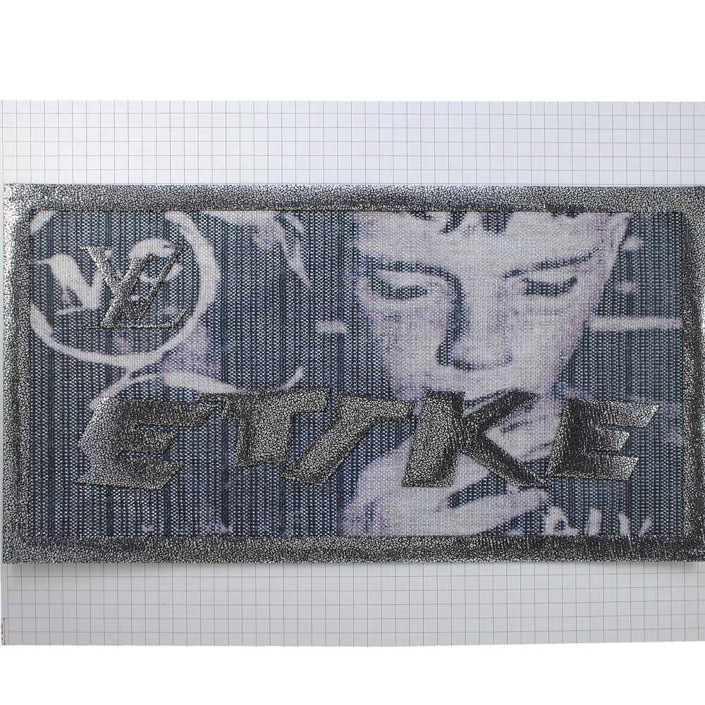 Аппликация клеевая рамка ETTKE, 26*14см, черно-белое фото. Аппликации клеевые Кожзам