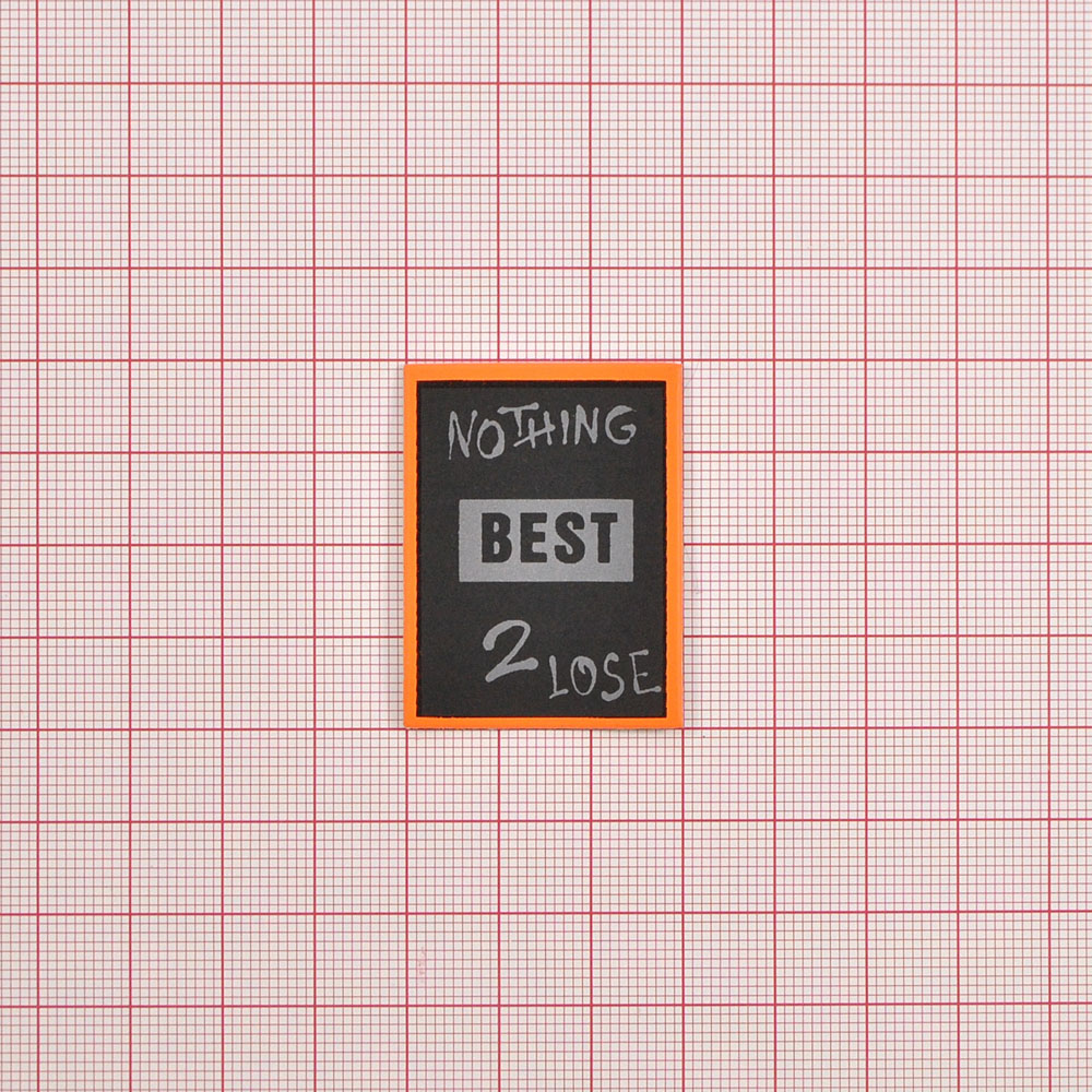 Лейба светоотр. NOTHING BEST, 3*4см, черный, оранжевый, серебро, шт. Лейба Резина