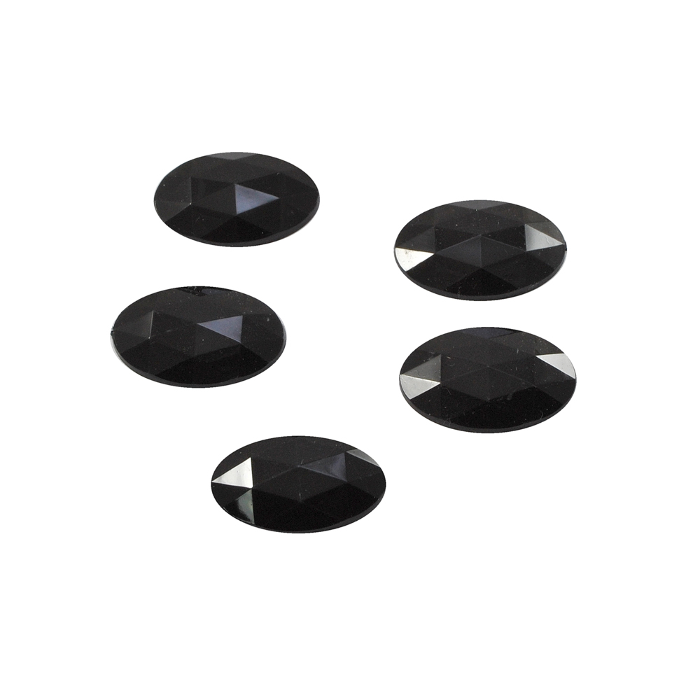 Стразы Д на клей, овал 20*30мм черный 37, 1тыс.шт. Стразы на клей