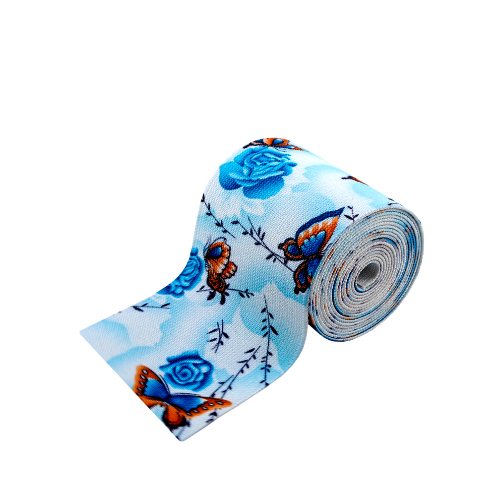 Резинка №45, 7см, Синяя роза, ярд. Резинка