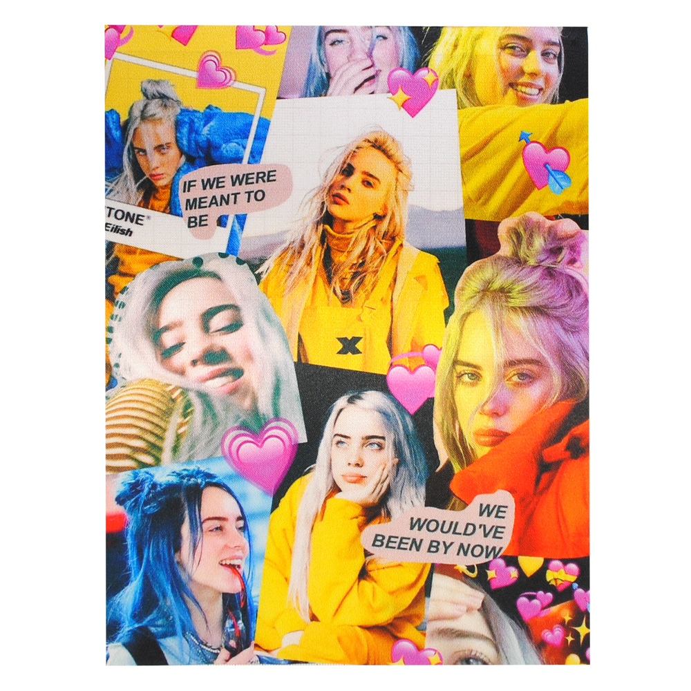 Аппликация пришивная Billie Eilish (коллаж №2) 18*24см, желтая /алтас/, шт. Аппликации Пришивные Постер