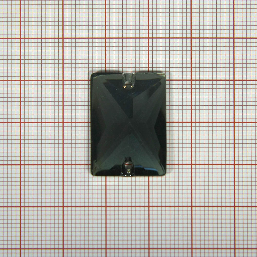 Стразы пришивные прямоугольные 18*25мм серый Кристалл, шт. Стразы пришивные