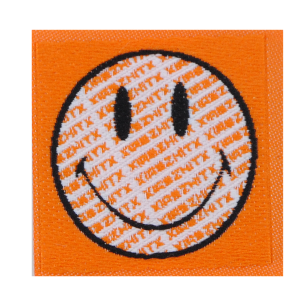 Лейба ткань SMILE, 3.4*3.4 см, оранж., бел., черн., шт. Лейба Ткань
