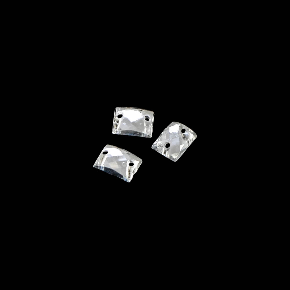 Стразы Д пришивн. прямоуг 6*8мм бел.кристал 38, 1тыс.шт. Стразы пришивные