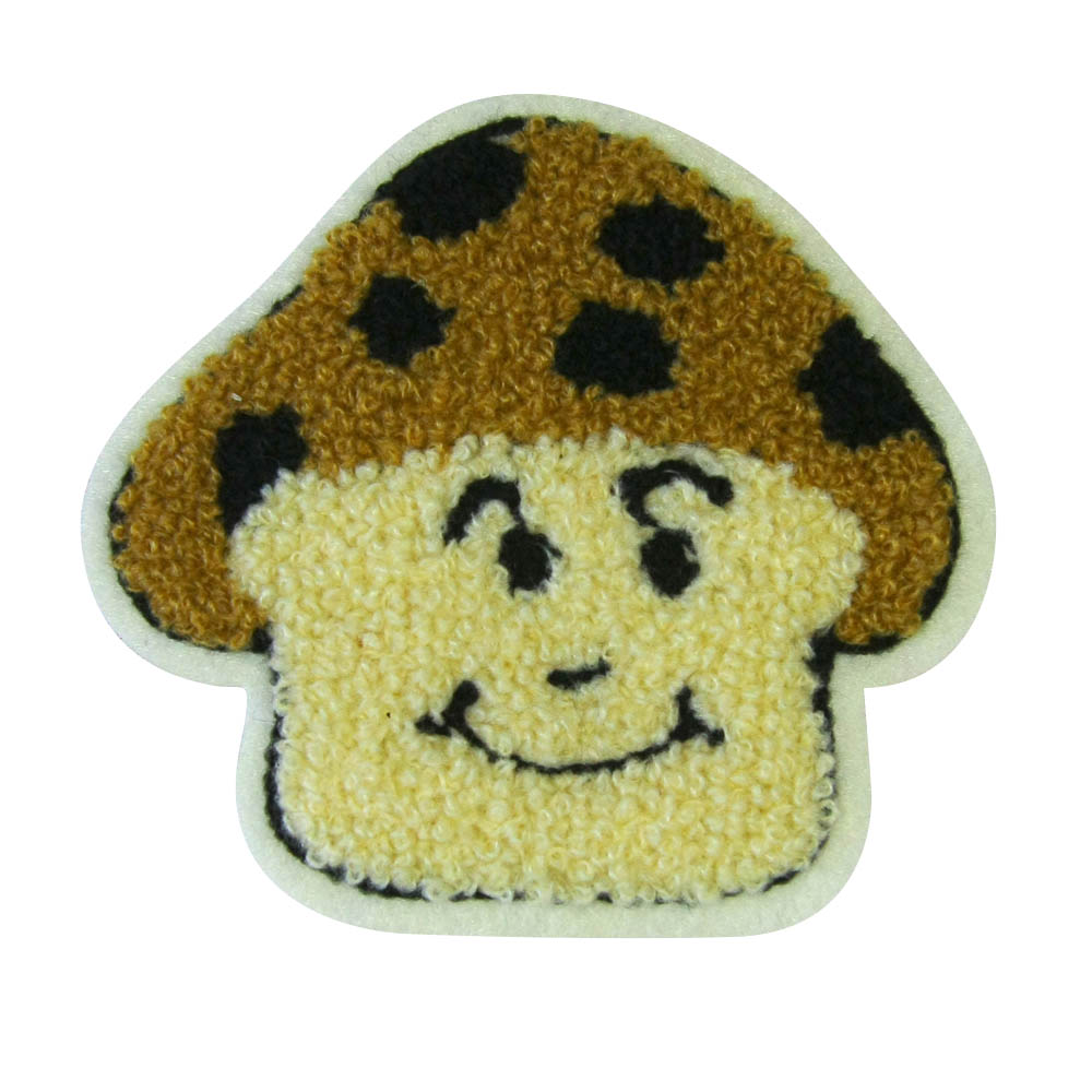 Нашивка махровая Грибок 90*80мм бежевая, коричневая, шт. Нашивка Махровая