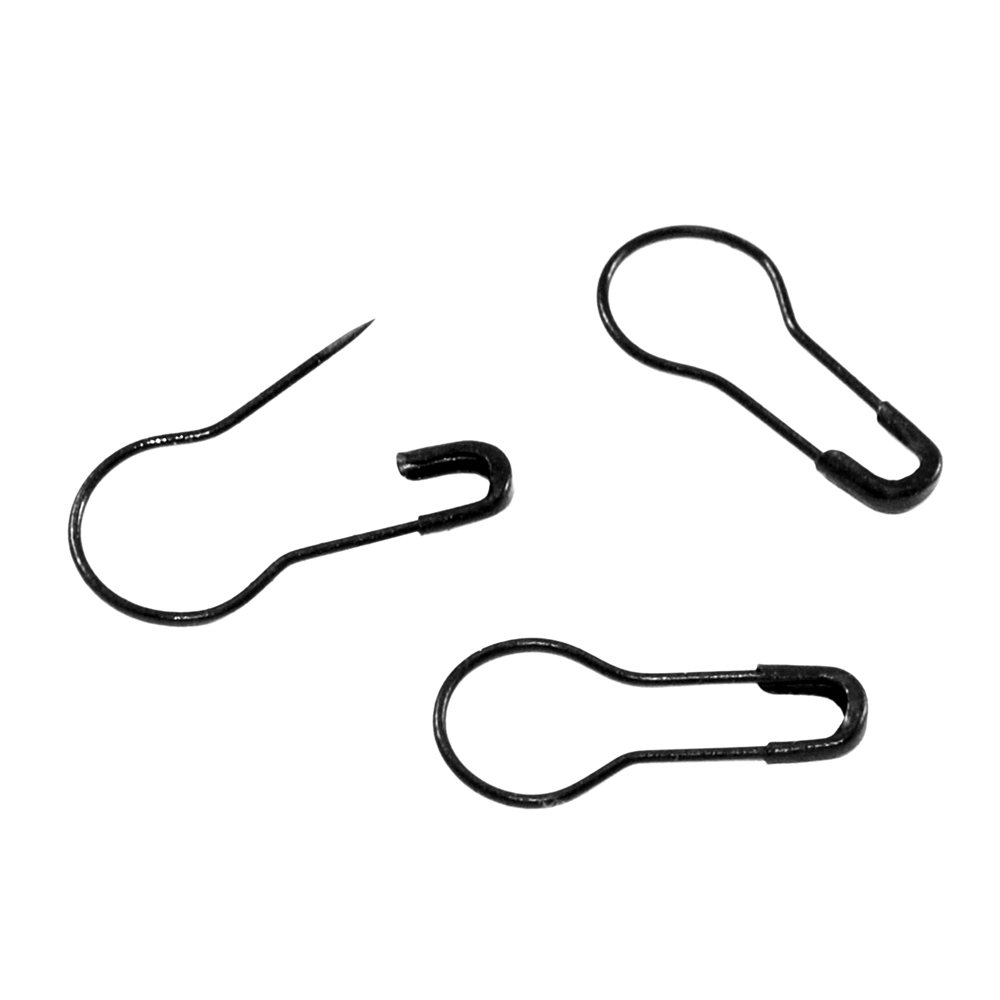 Булавка английская Груша 21*9мм, черная, 1т.шт. Булавки