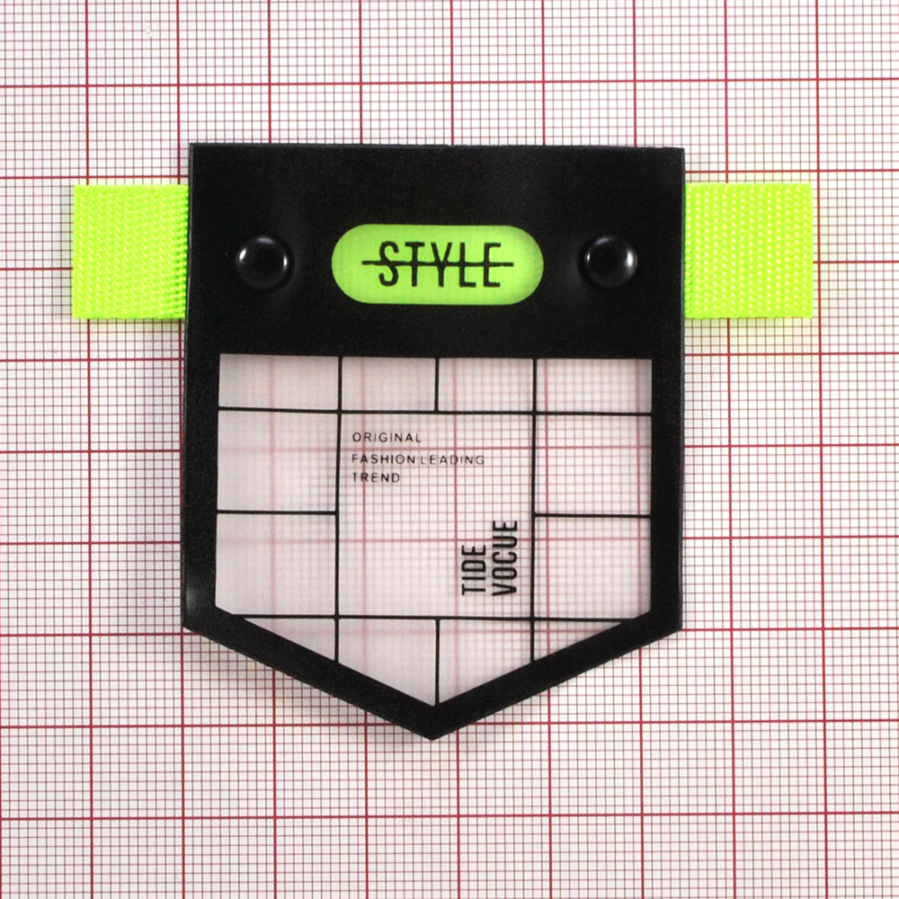 Лейба клеенка с хольнитенами Style карман 5,5*6,5см, прозрачная, черный, зеленый, шт. Лейба Клеенка