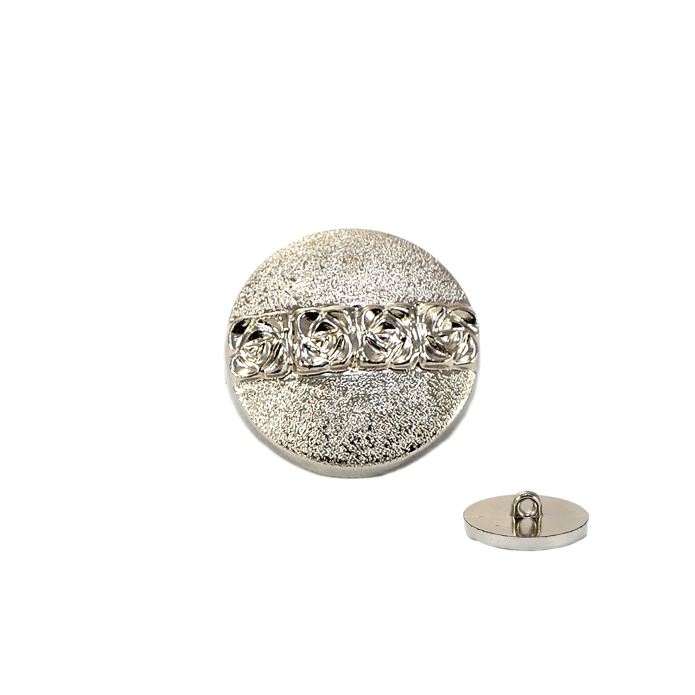 Пуговица TR-24-40 nik 24мм. Пуговица металлизированная