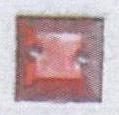 Стразы стеклянные пришивные №8 квадрат красный (8*8мм), 1тыс.шт. Стразы пришивные