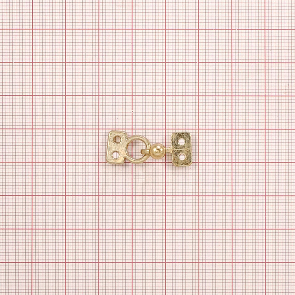 Застежка металл крючок 25*10мм GOLD, шт. Застежка бельевая